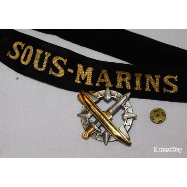 SOUS MARINS : INSIGNE de QUALIFICATION C.E.  + RUBAN DE BACHI  #.3