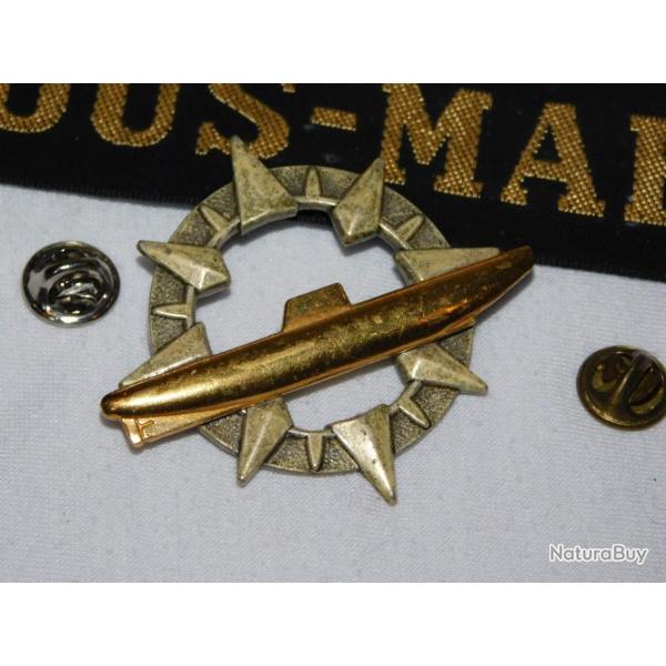 SOUS MARINS : INSIGNE de QUALIFICATION  + RUBAN DE BACHI  #.4