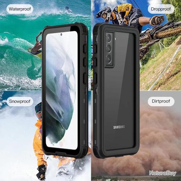 Coque Etanche Anti Choc Redpepper pour Samsung Galaxy -Noir-Galaxy S21