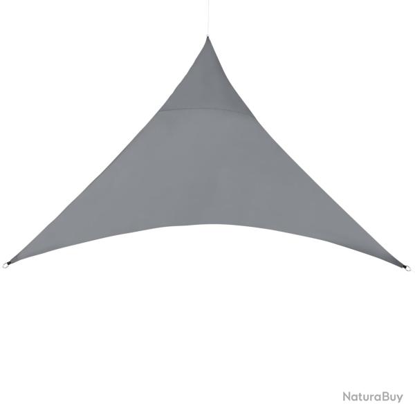 Voile d'ombrage toile solaire polyester polyurthane triangulaire 300 cm gris fonc 03_0004617