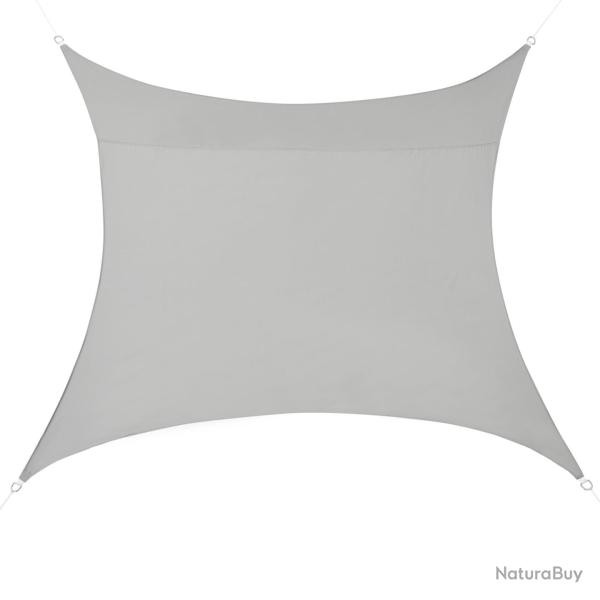 Voile toile d'ombrage de protection polyester polyur�thane carr� 2x2 m gris clair 03_0004583