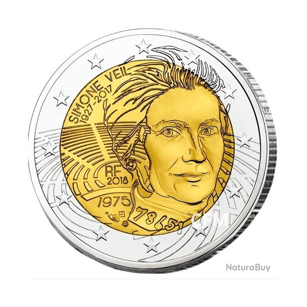 Collection monnaie 2 Euros Simone VEIL 2018 Ic�ne de la lutte pour le droit des femmes