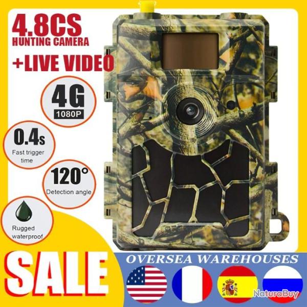 Camra de chasse 4G sans fil  grand Angle, application, Vision nocturne 24mp  LIVRAISON GRATUITE!