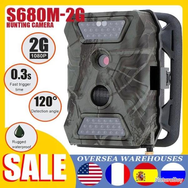 S680M-2G Camra de chasse Vision Nocturne 12MP HD 1080P LCD c MMS GPRS SMTP FTP  LIVRAISON GRATUITE!