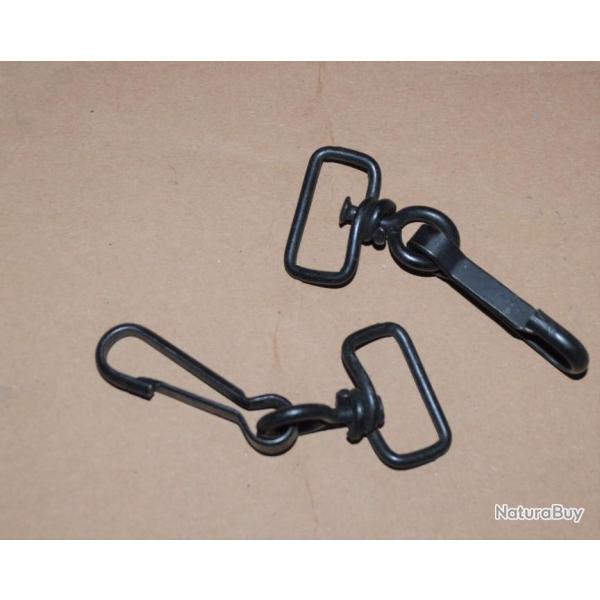 lot de 2 mousquetons base tournante