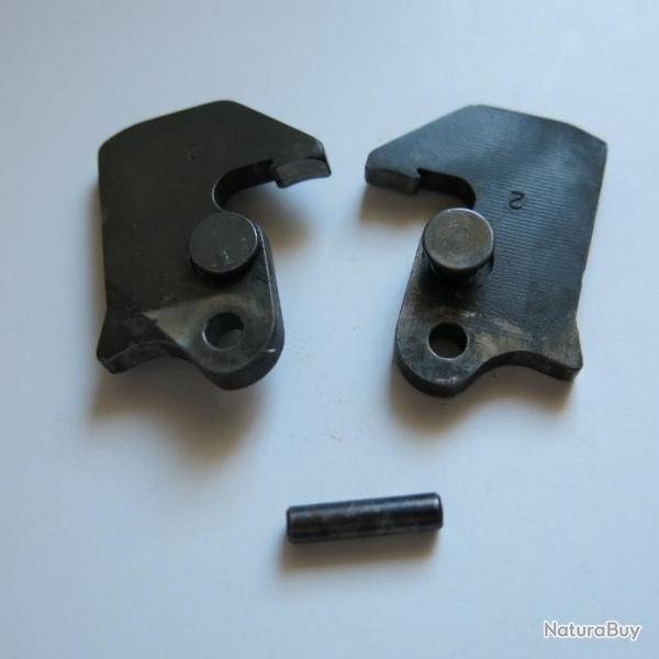 VENDU PAR CUIRASSIER11 PAIRE CHIENS+GOUPILLE  DE FUSIL  FALCOR SUPERPOSE MONO DETENTE CAL12