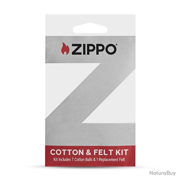 Coton � Zippo de remplacement + Feutrine