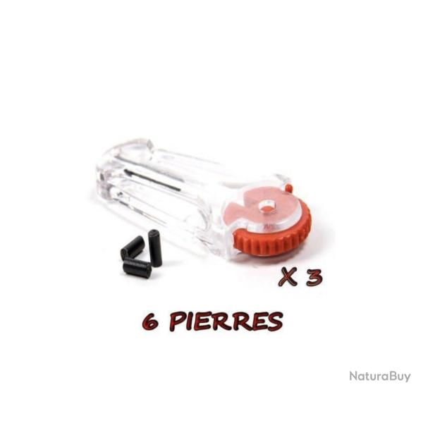 Lot de 18 pierres � briquet
