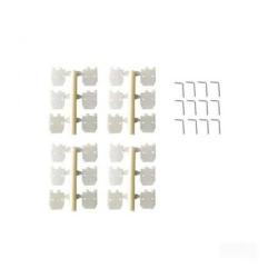 Charni&egrave;res Plates 11,2x11,2mm avec Axe d&eacute;verrouillable pour Avion RC, Sachet de 4 pi&egrave;ces