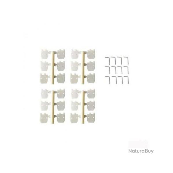 Charni�res Plates 11,2x11,2mm avec Axe d�verrouillable pour Avion RC, Sachet de 4 pi�ces