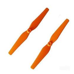 X8W-05BC - Jeu de 2 H&eacute;lices dont Horaire et Anti Horaire Oranges pour Syma X8, Jamara Payload, T2M