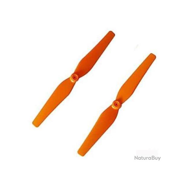 X8W-05BC - Jeu de 2 H�lices dont Horaire et Anti Horaire Oranges pour Syma X8, Jamara Payload, T2M