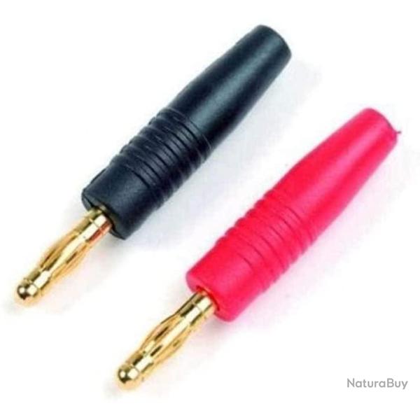 Cosse Banane 4mm Noire et Rouge (vendue par 2)