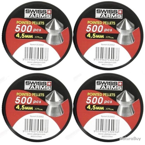 Boite de plombs � t�te pointue 4.5mm Par 4