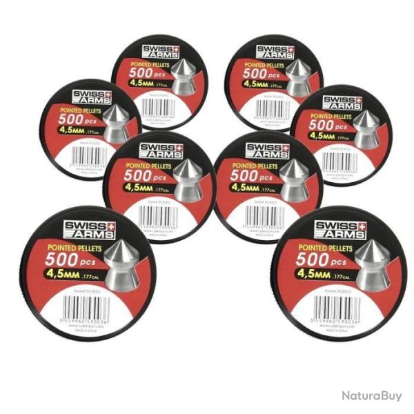 Boite de plombs � t�te pointue 4.5mm Par 8