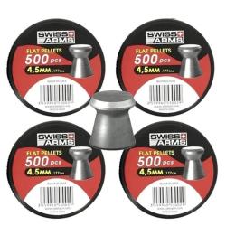 Plombs 4.5mm T&ecirc;te Plate Match Swiss Arms Par 4