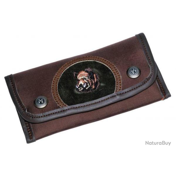 POCHETTE � BALLE JANUEL TOILE 10 TUBES BRODERIE SANGLIER