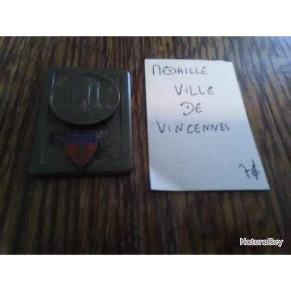 M�daille ville de Vincennes