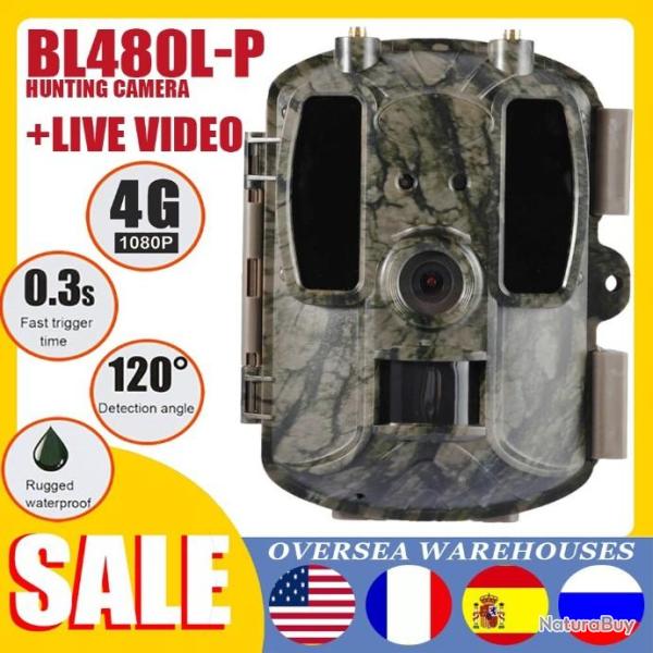 BL480L-P Camra de chasse GPS Emplacement 30MP Vido en Temps Rel LIVRAISON GRATUITE!!!
