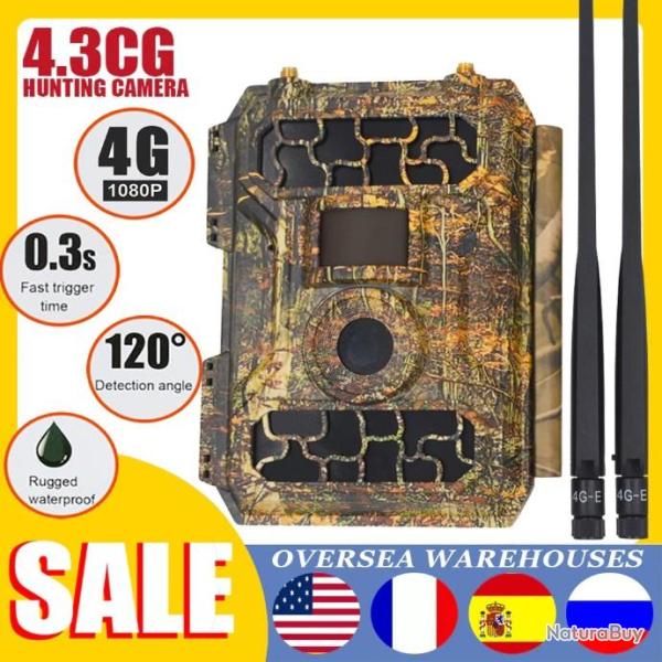4.3 CG Camra de chasse tanche IP66, 4G Visible la nuit LIVRAISON GRATUITE!!!