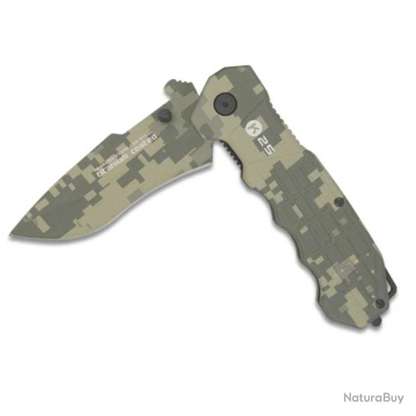 Couteau pliant K25 tactique digital camo