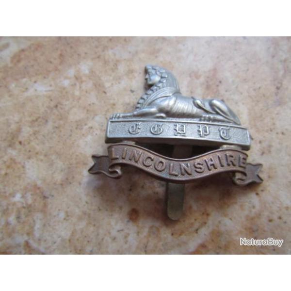cap badge lincolnshire Regiment Britannique Anglais ww1 ww2 premi�re seconde guerre