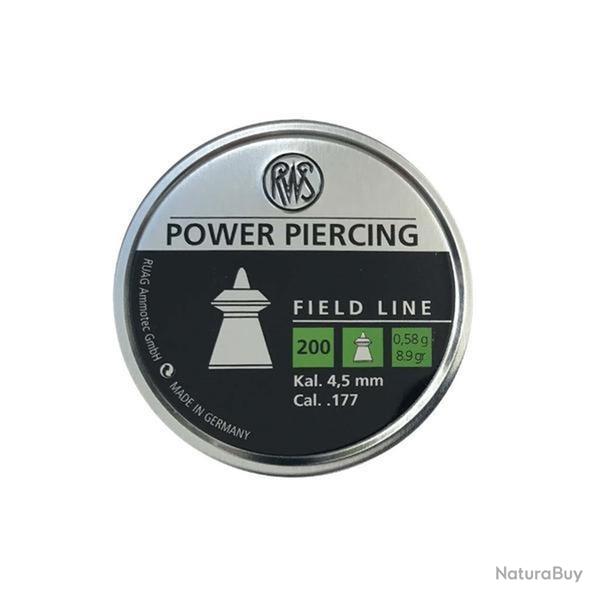200 plombs RWS Power Piercing Cal.4.5 mm