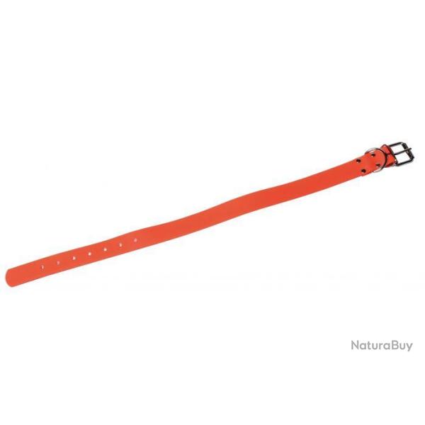 COLLIER ORANGE FLUO BIOTHANE LONG 65 CM LARG 32 MM JANUEL