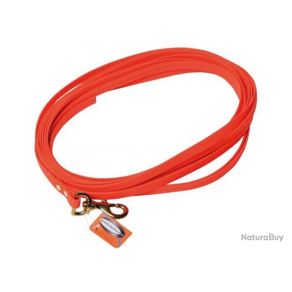 LAISSE DE RECHERCHE ORANGE FLUO BIOTHANE LONG 16 M LARG 20 MM JANUEL