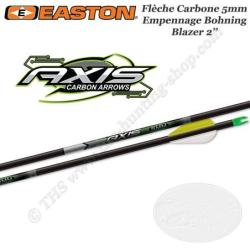 EASTON Axis 6 Fl&egrave;ches de chasse et tir 3D en carbone 5mm empenn&eacute;es avec des vanes Blazer 2 pouces 26