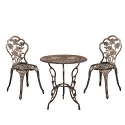 Set de bistro kit de bistro ensemble de table et de chaises de jardin fonte bronze brillant 03_0003