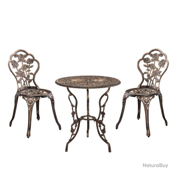 Set de bistro kit de bistro ensemble de table et de chaises de jardin fonte bronze brillant 03_0003