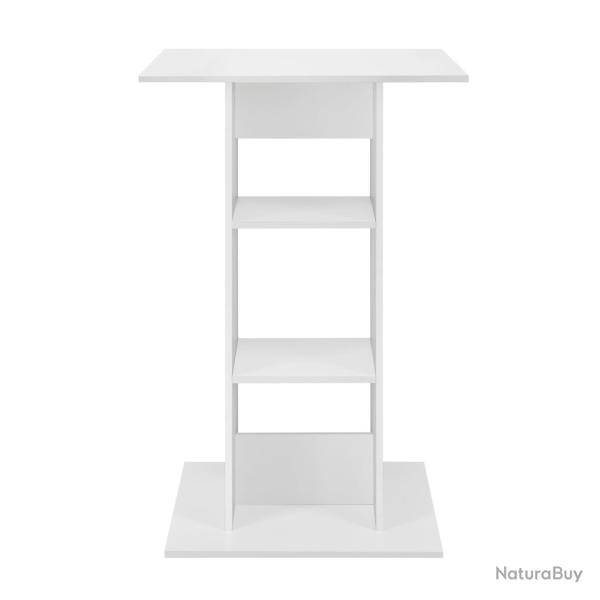 Table de bar bistrot avec 3 tagres de rangement 110 cm blanc 03_0006193
