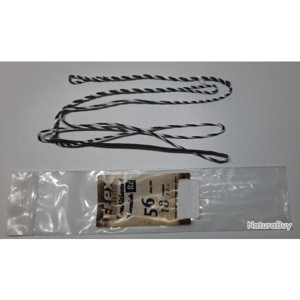 Corde Fastflight Flemish Tressee Bi-Couleur Flex Archery 133cm 56-18