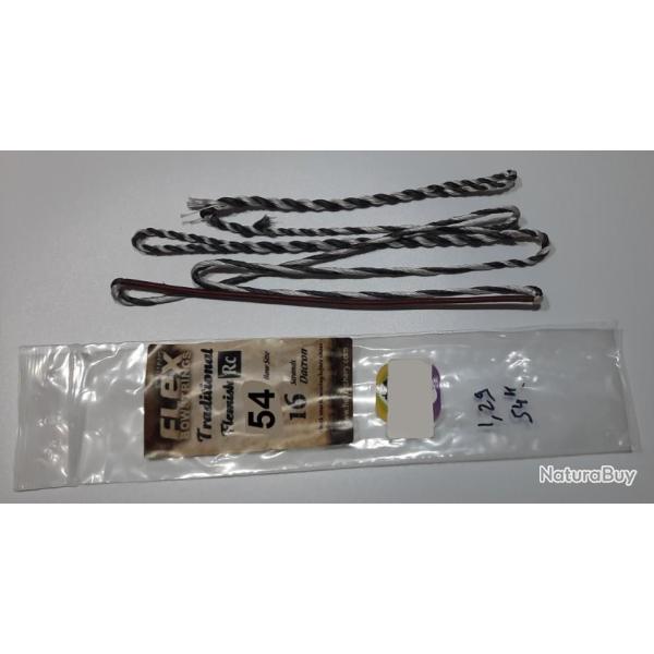 Corde Dacron Flemish Tressee Bi-Couleur Flex Archery 129cm 54-16