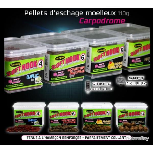 PELLETS D'ESCHAGE MOELLEUX 6MM 110GR NPC Choco / banana (chocolat/banane)