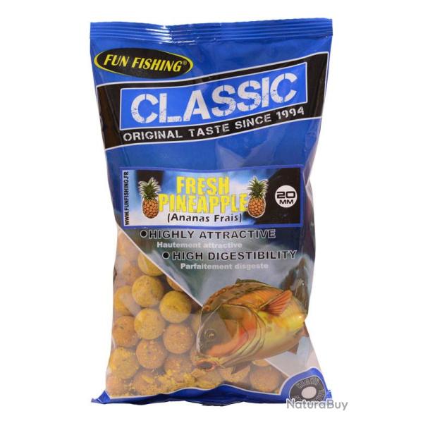 Classic Bouillettes 4kg 20mm Ananas Frais Fun Fishing