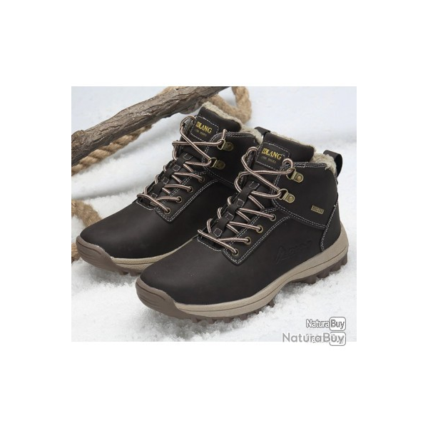 New - Jackshibo hommes chaussures de randonne CUIR- LIVRAISON GRATUITE