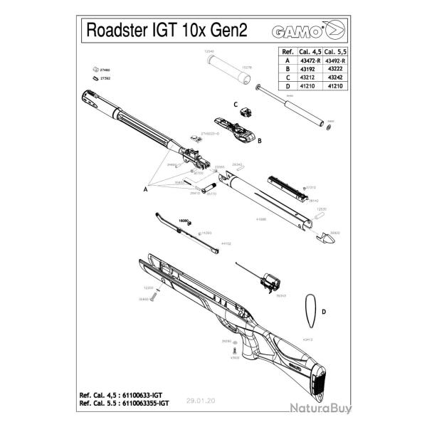 37310 - Vis de blocage rail de fixation Roadster 4.5 mm et 5.5 mm