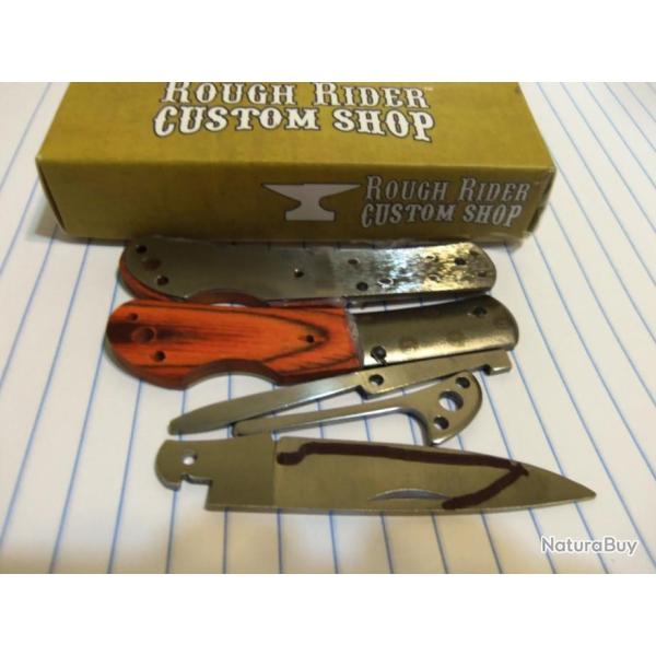 RRCS5 Couteau Pliant � Assembler Customiser Lame Acier Inox Manche Bois + Notice