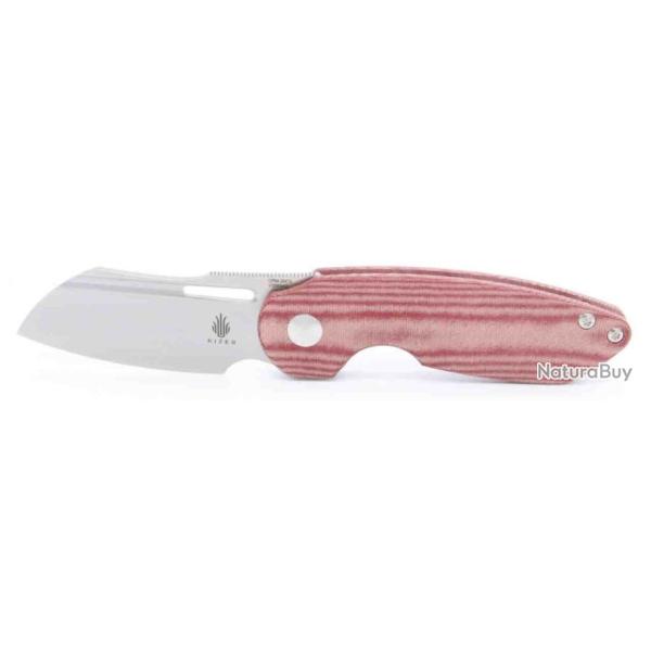 Couteau Kizer October Red Lame CPM-20CV Manche Micarta Linerlock Clip KIV3569A2