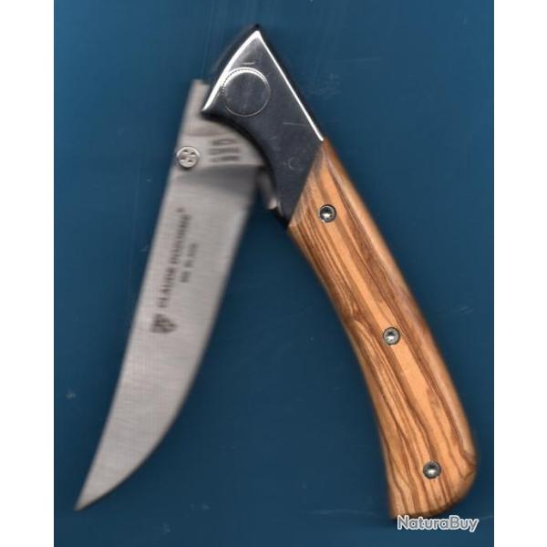GRAND Chasse BOUTON POUSSOIR 14cm olivier Grav GRATUIT prnom Couteau