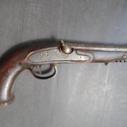 PISTOLET XIX&egrave;me SIECLE CANON OCTOGONAL / A IDENTIFIER