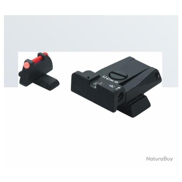 Set de mire LPA SIGHTS pour Sig Sauer P220 (Nouveau), P225, P226, P228 (NO X) - style de feuille 7F
