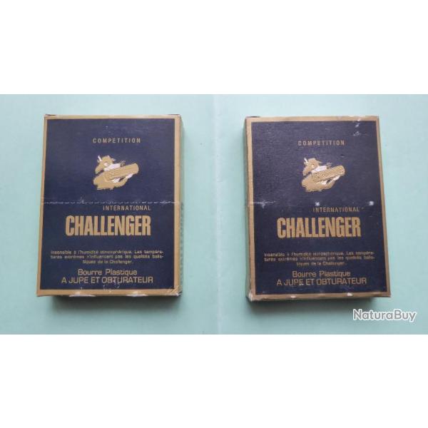 REF 1 - LOT DE DEUX BOTES DE CARTOUCHES CHASSE ANCIENNE - REY challenger -  CAL 16