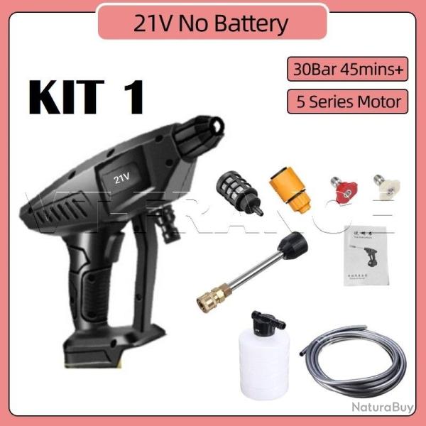 Pistolet Haute Pression sans Fil 30/60 Bars, Modele: Kit 1