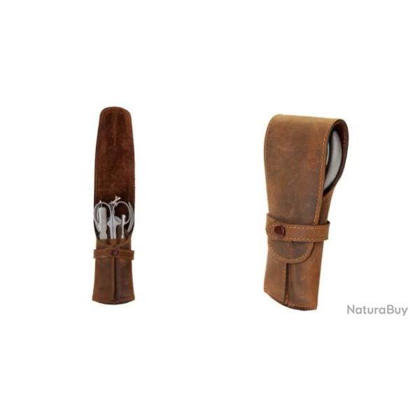 6934R.Country Pochette manucure 4 pi�ces Alpen "country line" avec bouton pression