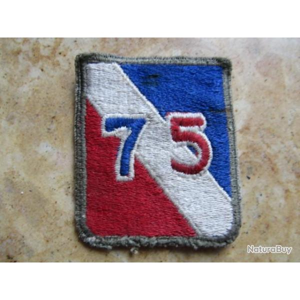 patch 75th infantry division ww2 US insigne deuxi�me guerre am�ricain grade GI d�barquement Europe