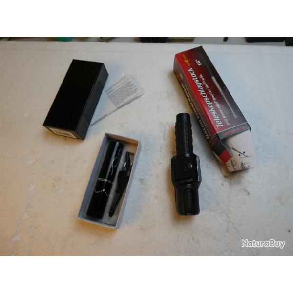 matraque t�l�scopique 16" + lampe shocker