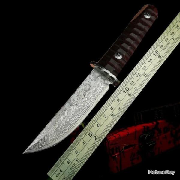 PEGASI couteau de chasse tactique japonais, forgeage sous vide, damas,LIVRAISON GRATUITE !!!